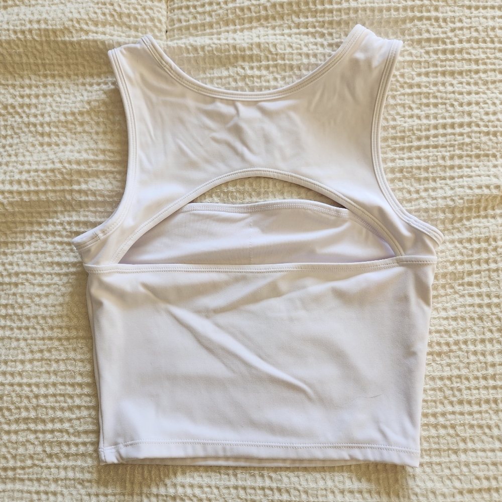 Klassy Network White Crop Top Brami - Picture 2 of 3